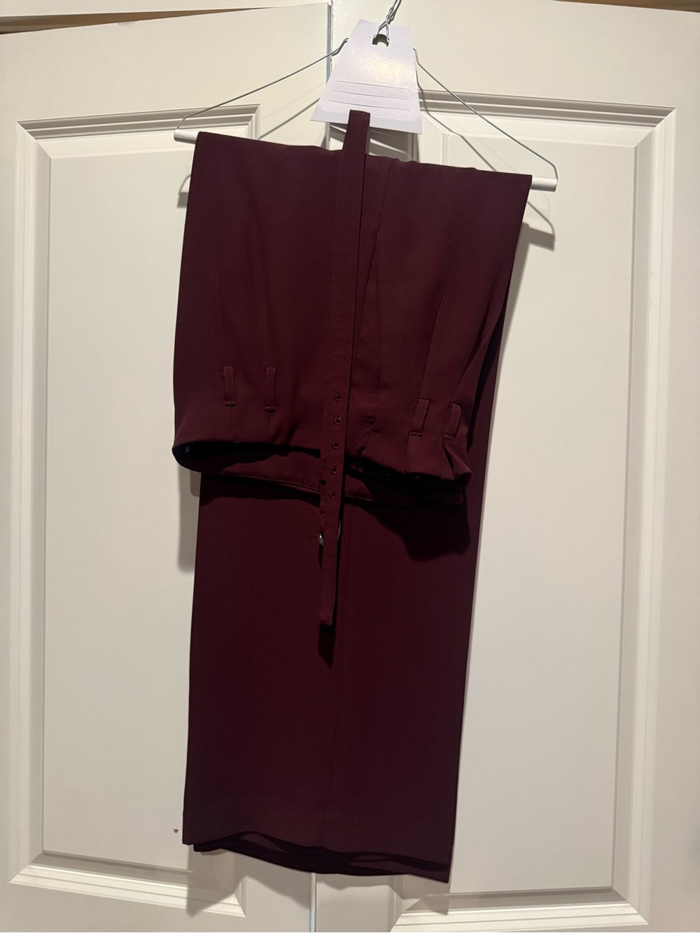 Express Super High Rise Wide Leg Paper Bag Waist Trouser w/ Belt - Dry Cleaned